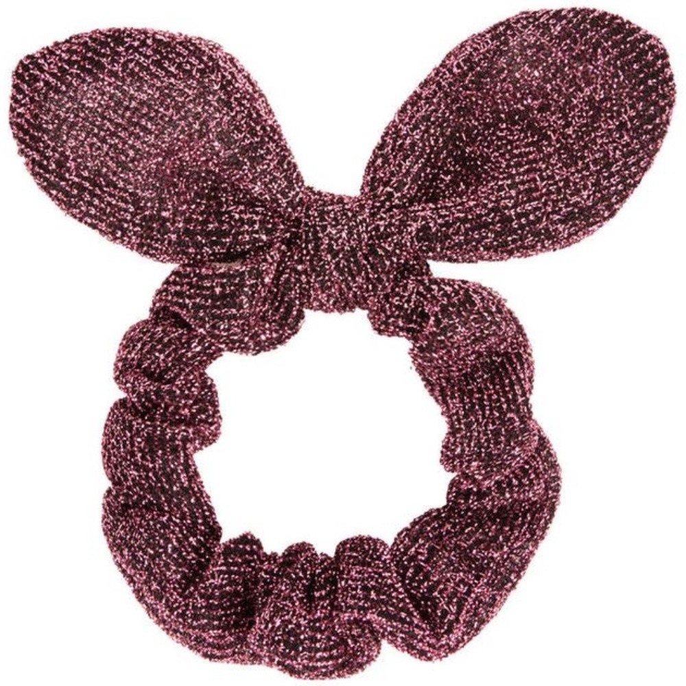 TOPSHOP Glitter Bunny Ear Pink Scrunchie O/S